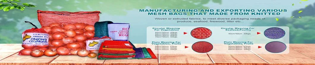 Manufacturer Tubular Mono Net Bags PE Leno Vegetable Mesh Bag PE Monofilament Mesh Bags