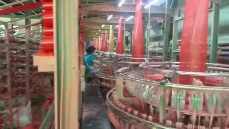 Saco tubular vermelho da malha do PE dos PP da lenha da cebola do saco de embalagem da malha tubular vermelha de 30kg